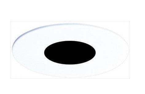 ELCO Lighting EL990W 4 Inch Pinhole Trim Black With White Ring Finish