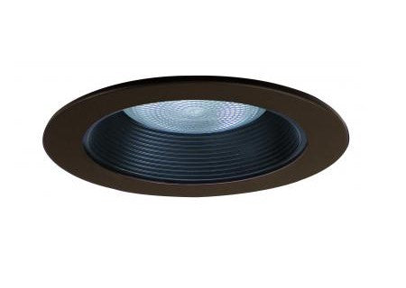 ELCO Lighting EL993BBZ 4 Inch Phenolic Step Baffle Trim Black With Bronze Ring Finish
