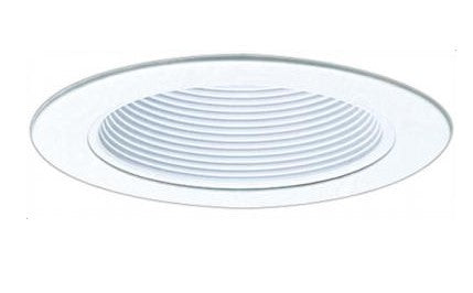 ELCO Lighting EL993KW 4 Inch Metal Step Baffle Trim With Socket Bracket White Finish