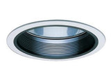 ELCO Lighting ELA101B 6 Inches Reflector with Baffle Trim Black with White Ring Finish