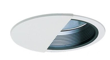 ELCO Lighting ELA105B 6 Inch Baffle with Reflector Wall Wash Trim Black With White Ring Finish
