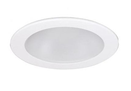 ELCO Lighting ELA414W 4 Inch Frosted Lens Shower Trim with Deep Clear Reflector White Finish