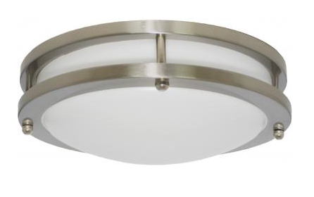 Elco Lighting ELD14CT5W Darby LED Standard Lumen Decorative Flush Mount Lights, Diameter 14", Lumens 1700 lm, Color Temperature 2700K-5000K, Nickel Finish
