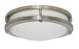 Elco Lighting ELD14CT5W Darby LED Standard Lumen Decorative Flush Mount Lights, Diameter 14", Lumens 1700 lm, Color Temperature 2700K-5000K, Nickel Finish