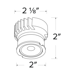 Elco Lighting ELK19T41D-W Tunable White Koto™ LED Module, Beam Angle 60º lens, Color Temperature 1800K-4000K