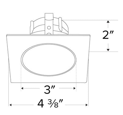 ELCO Lighting ELK3318BZ Pex 3 Inch Square Deep Reflector die-cast trims with twist-&-lock system Bronze Finish