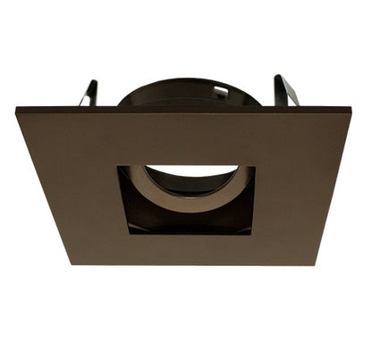 ELCO Lighting ELK3327BZ Pex 3 Inch Square Adjustable Pinhole die-cast trims with twist-&-lock system Bronze Finish 2700K