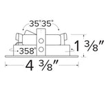 ELCO Lighting ELK3329W Pex 3″ Square Gimbal die-cast Adjustable trims with twist-&-lock system White Finish