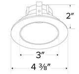 ELCO Lighting ELK3618W Pex 3 Inch Round Deep Die-cast Reflector for Koto System White Finish