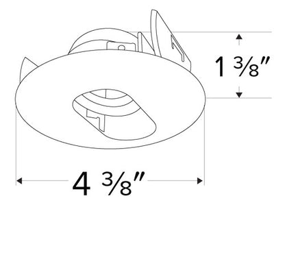 ELCO Lighting ELK3620W Pex 3 Inch Round die-cast Adjustable trim Slot Aperture White Finish