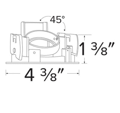 ELCO Lighting ELK3620W Pex 3 Inch Round die-cast Adjustable trim Slot Aperture White Finish