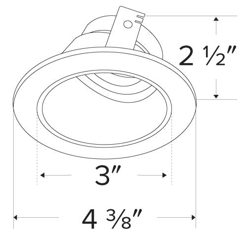 ELCO Lighting ELK3622W Pex 3 Inch Round Adjustable Reflector Wall Wash White Finish