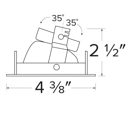 ELCO Lighting ELK3622W Pex 3 Inch Round Adjustable Reflector Wall Wash White Finish