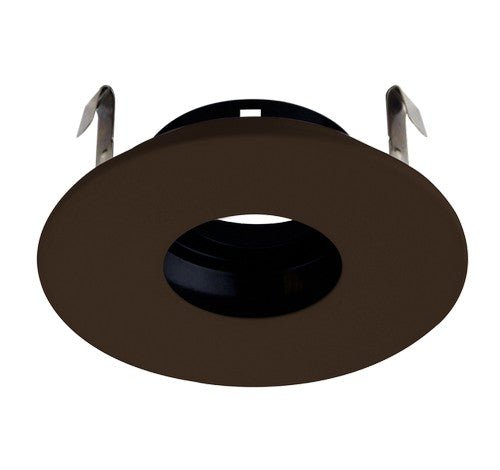 Bronze ELCO Lighting ELK3627BZ Pex 3" round pinhole trim with adjustable die-cast design and twist-lock system.