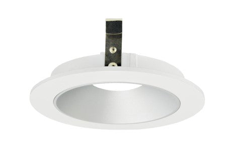 Elco Lighting ELK4116H LED Pex 4 Inch Die-Cast Trims Round Shallow Reflector All Haze with White Ring Finish