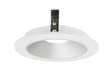 Elco Lighting ELK4116H LED Pex 4 Inch Die-Cast Trims Round Shallow Reflector All Haze with White Ring Finish