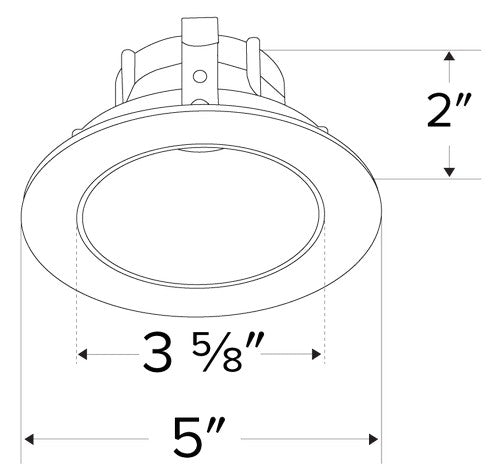 ELCO Lighting ELK4118H Pex 4 Inch Round Deep Reflector die-cast trims with twist-&-lock system Haze with White Ring Finish