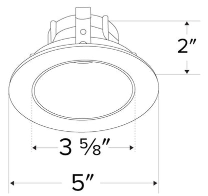 ELCO Lighting ELK4118H Pex 4 Inch Round Deep Reflector die-cast trims with twist-&-lock system Haze with White Ring Finish