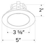 ELCO Lighting ELK4118H Pex 4 Inch Round Deep Reflector die-cast trims with twist-&-lock system Haze with White Ring Finish