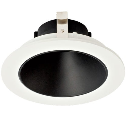 ELCO Lighting ELK4118B Pex 4 Inch Round Deep Reflector die-cast trims with twist-&-lock system Black with White Ring Finish