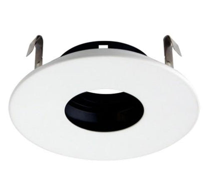 ELCO Lighting ELK4127B Pex 4 Inch Round Pinhole die-cast Adjustable trims with twist-&-lock system Black Ref. with White Ring Finish- BuyRite Electric
