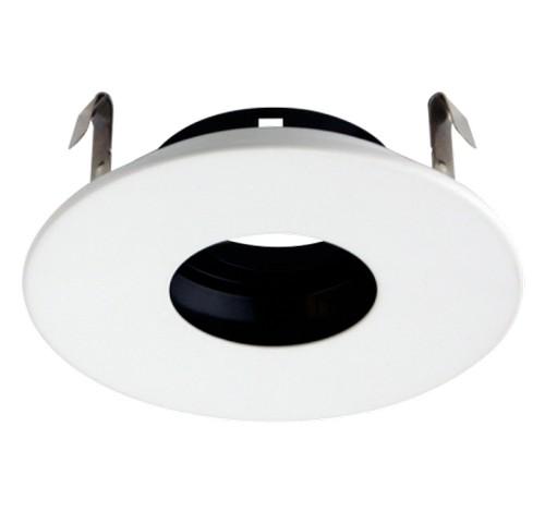 ELCO Lighting ELK4127B Pex 4 Inch Round Pinhole die-cast Adjustable trims with twist-&-lock system Black Ref. with White Ring Finish- BuyRite Electric
