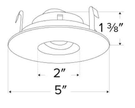 Elco Lighting ELK4127H Pex™ 4 Inches Round Adjustable Pinhole, Haze/White Ring Finish