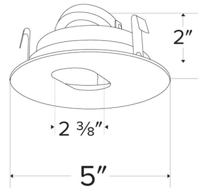 ELCO Lighting ELK4130W Pex 4 Inch Slot Aperture die-cast adjustable trims with twist-&-lock system Black Slot/White Ring Finish