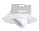 Elco Lighting ELK4188W LED Pex 4 Inch Round Adjustable Spot Trim for Koto Module All White Finish