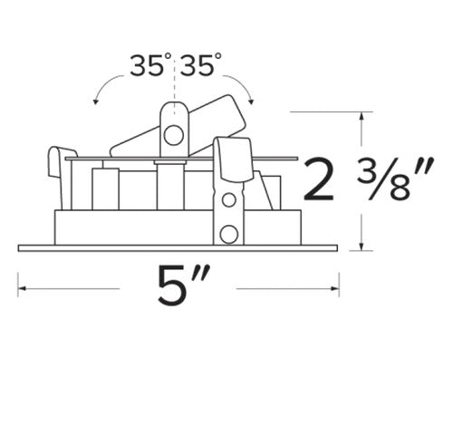 ELCO Lighting ELK4193W Pex 4 Inch Round Adjustable Phenolic Baffle die-cast trims with twist-&-lock system White Finish