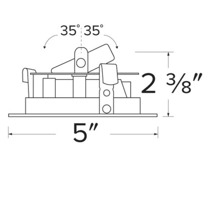 ELCO Lighting ELK4193W Pex 4 Inch Round Adjustable Phenolic Baffle die-cast trims with twist-&-lock system White Finish