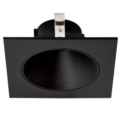 ELCO Lighting ELK4218BB Pex 4 Inch Square Deep Reflector Die-cast trims with twist-&-lock system Black Finish
