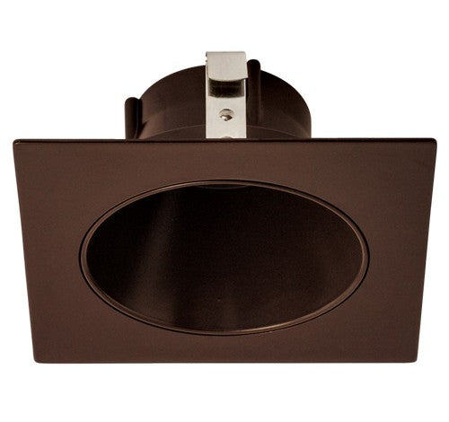 ELCO Lighting ELK4218BZ Pex 4 Inch Square Deep Reflector Die-cast trims with twist-&-lock system Bronze Finish