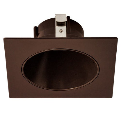 ELCO Lighting ELK4218BZ Pex 4 Inch Square Deep Reflector Die-cast trims with twist-&-lock system Bronze Finish