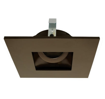 ELCO Lighting ELK4227BZ Pex 4 Inch Square Adjustable Pinhole die-cast adjustable trims with twist-&-lock system Bronze Finish