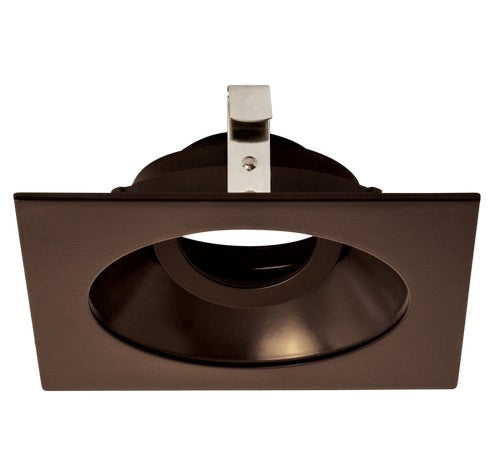 ELCO Lighting ELK4229BZ Pex 4 Inch Square Adjustable Gimbal die-cast trims with twist-&-lock system Bronze Finish