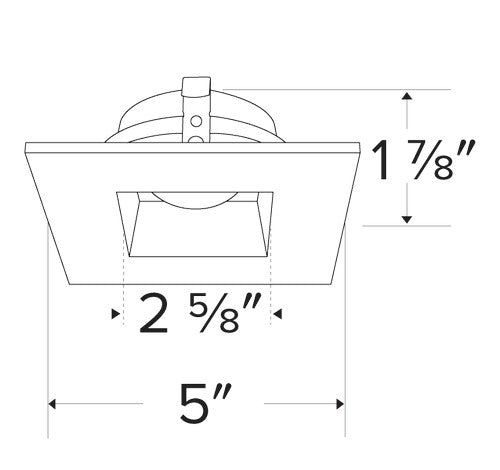 ELCO Lighting ELK4282W Pex 4 Inch Square Adjustable Reflector die-cast trims with twist-&-lock system White Finish