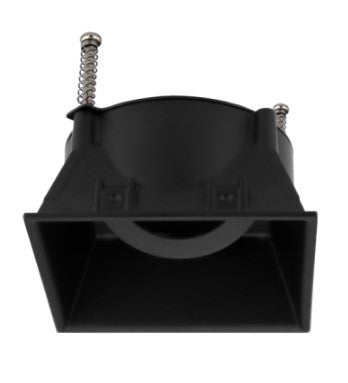 Elco Lighting ELK459B LED Pex 4 Inch Square Adjustable Trimless Smooth Reflector Trim Black Finish