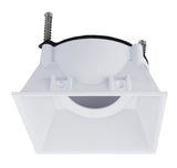 Elco Lighting ELK459W LED Pex 4 Inch Square Adjustable Trimless Smooth Reflector Trim White Finish