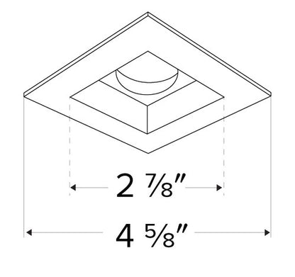 ELCO Lighting ELK4714W Unique 4 Inch Square Reflector for Koto Module White Finish