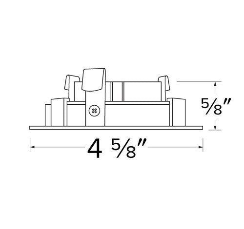 ELCO Lighting ELK4714W Unique 4 Inch Square Reflector for Koto Module White Finish
