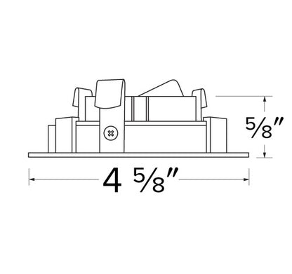 ELCO Lighting ELK4716W Unique 4 Inch Square Baffle for Koto Module White Finish