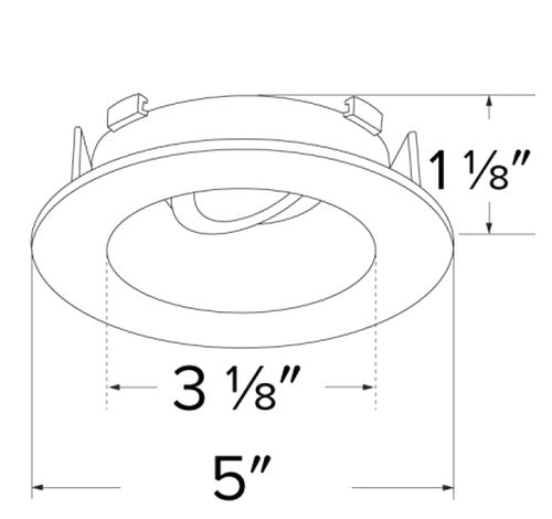 ELCO Lighting ELK4721CW Flexa 4 Inch Round Reflector for Koto Module Chrome with White Ring Finish