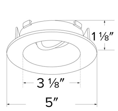 ELCO Lighting ELK4721CW Flexa 4 Inch Round Reflector for Koto Module Chrome with White Ring Finish