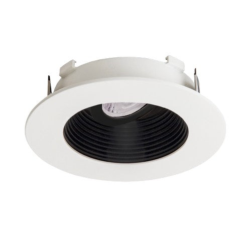 ELCO Lighting ELK4723BW Flexa 4 Inch Round Baffle for Koto Module Black Baffle with White Ring Finish