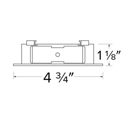 Elco Lighting ELK4741BW LED Flexa 4 Inch Square Reflector for Koto Module All Black Reflector With White Ring