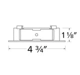 Elco Lighting ELK4741BW LED Flexa 4 Inch Square Reflector for Koto Module All Black Reflector With White Ring