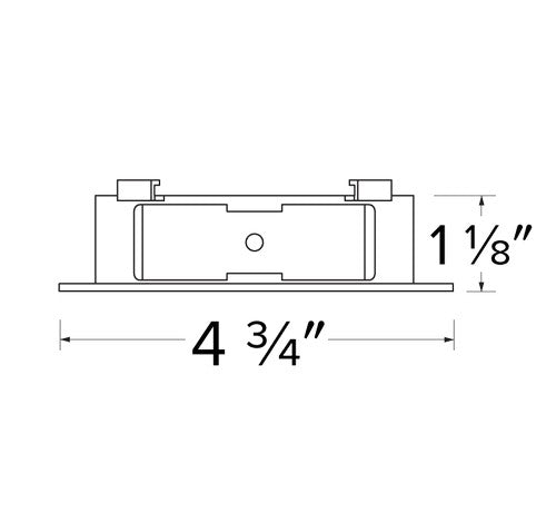ELCO Lighting ELK4741HW Flexa 4 Inch Square Reflector for Koto Module Haze with White Ring Finish