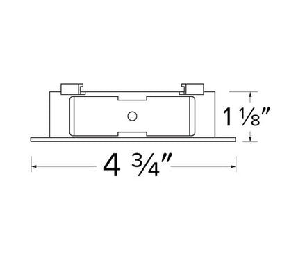 ELCO Lighting ELK4743BB Flexa 4 Inch Square Baffle for Koto Module Black Finish