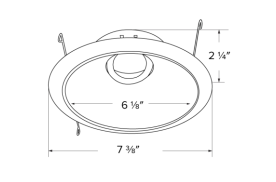 Elco Lighting ELK629BB Flexa™ 6 Inches Adjustable Round Reflector Trim for Koto™ Module, All Black Finish